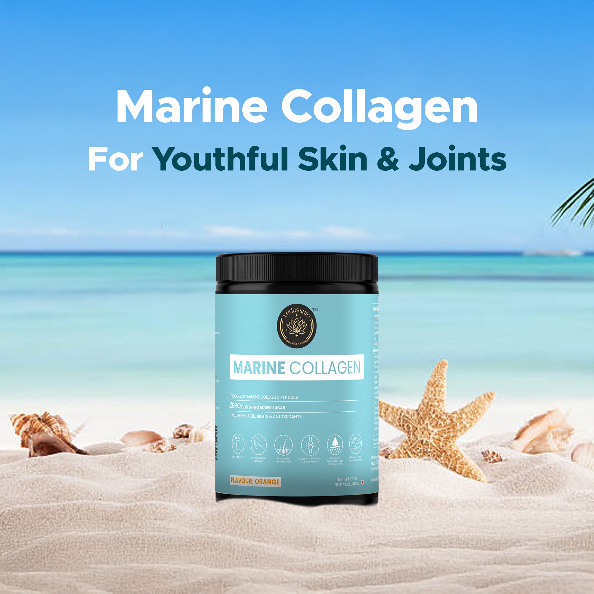 Marine Collagen Powder & Vedassure Rest Ease Capsules Combo